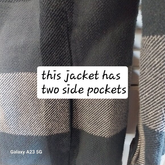 Cabelas Blue Plaid Button-Up Jacket With Side Pockets L/G Cotton Blend Long Slee - Picture 4 of 8